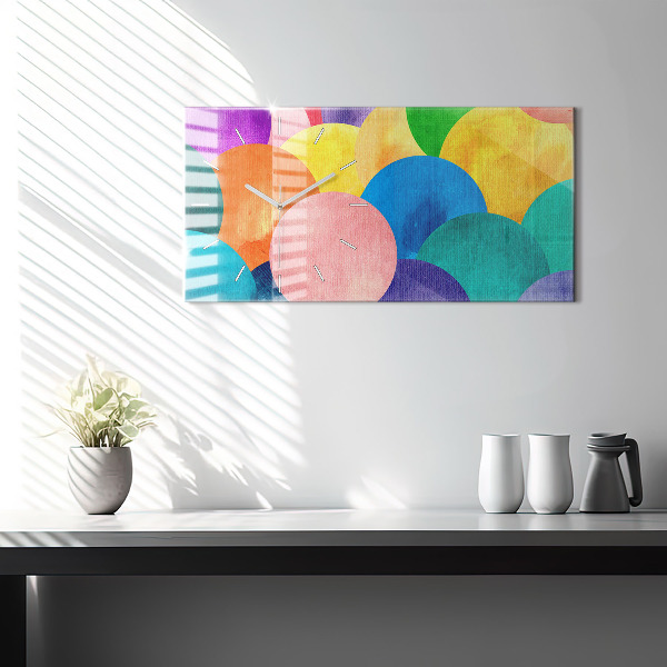 Vízszintes üvegóra Absztrakt körök