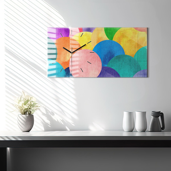 Vízszintes üvegóra Absztrakt körök