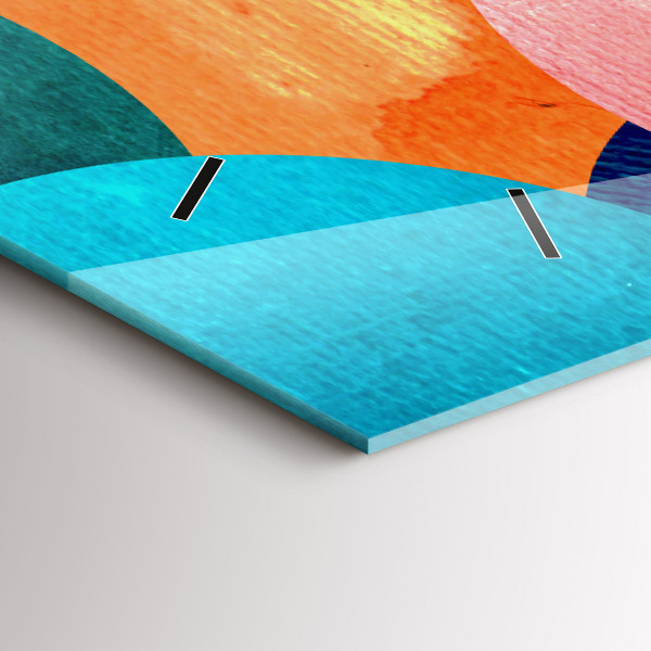 Vízszintes üvegóra Absztrakt körök