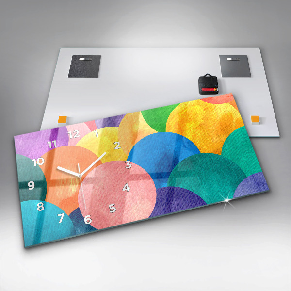 Vízszintes üvegóra Absztrakt körök