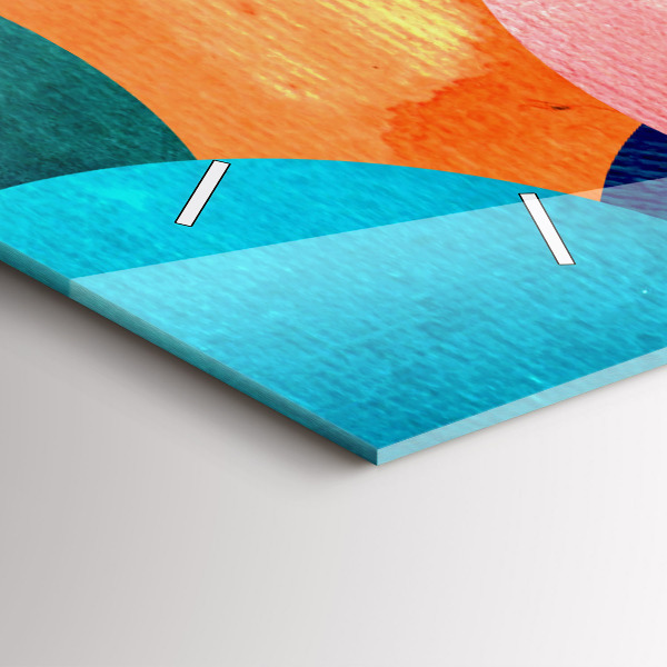 Vízszintes üvegóra Absztrakt körök