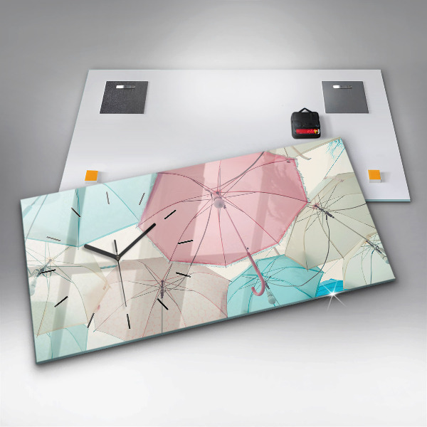 Vízszintes üvegóra Pasztell színű esernyők