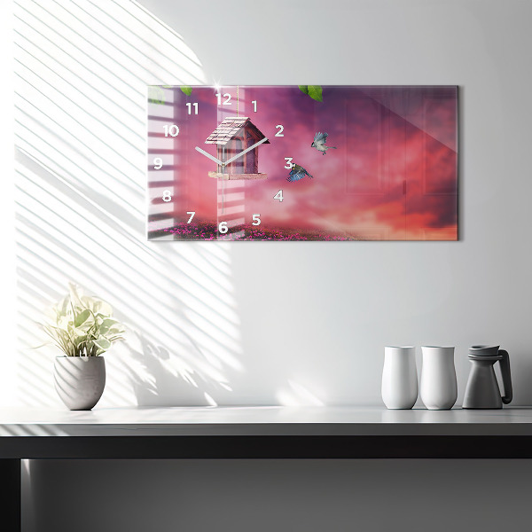 Vízszintes üvegóra Ház a madarak számára