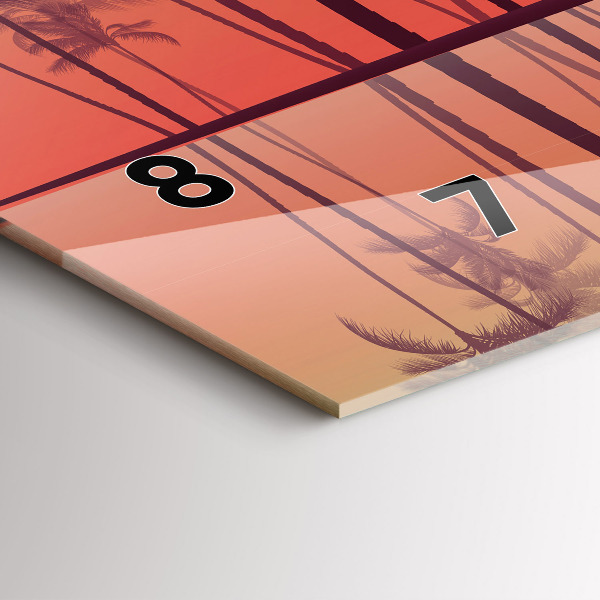 Vízszintes üvegóra Trópusi pálmafák