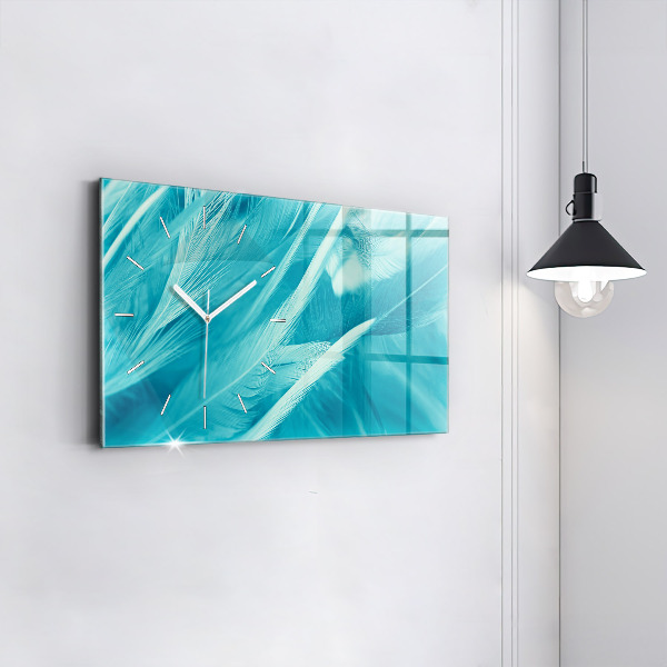 Vízszintes üvegóra Zöld türkiz vintage