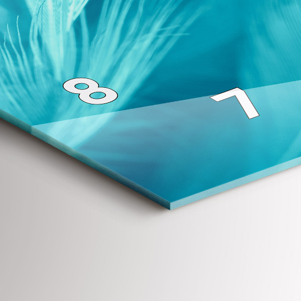 Vízszintes üvegóra Zöld türkiz vintage