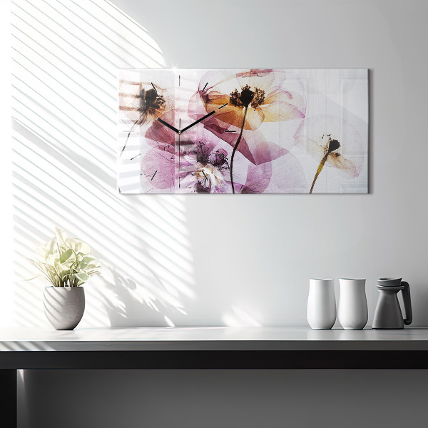 Vízszintes üvegóra Száraz mák Virágok