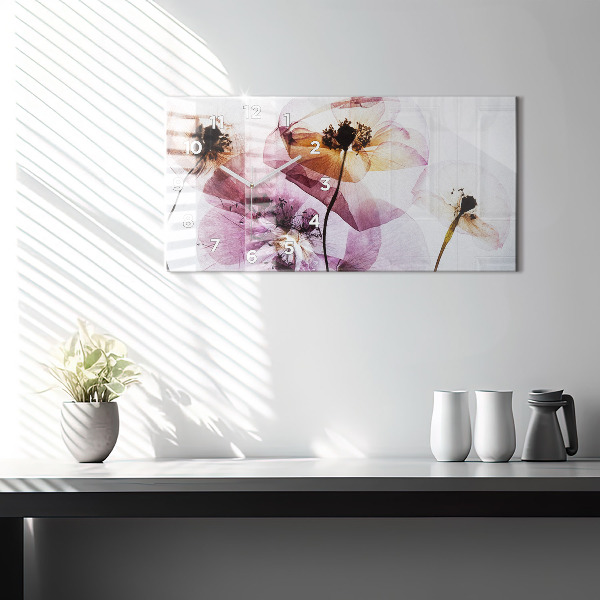 Vízszintes üvegóra Száraz mák Virágok