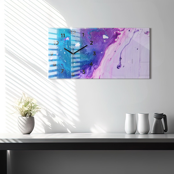 Vízszintes üvegóra Színes háttér