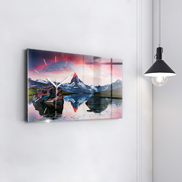 Vízszintes üvegóra Stellisee Matterhorn-tó