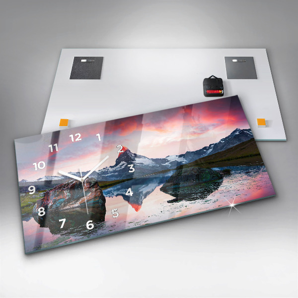 Vízszintes üvegóra Stellisee Matterhorn-tó
