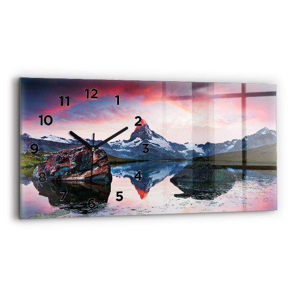 Vízszintes üvegóra Stellisee Matterhorn-tó