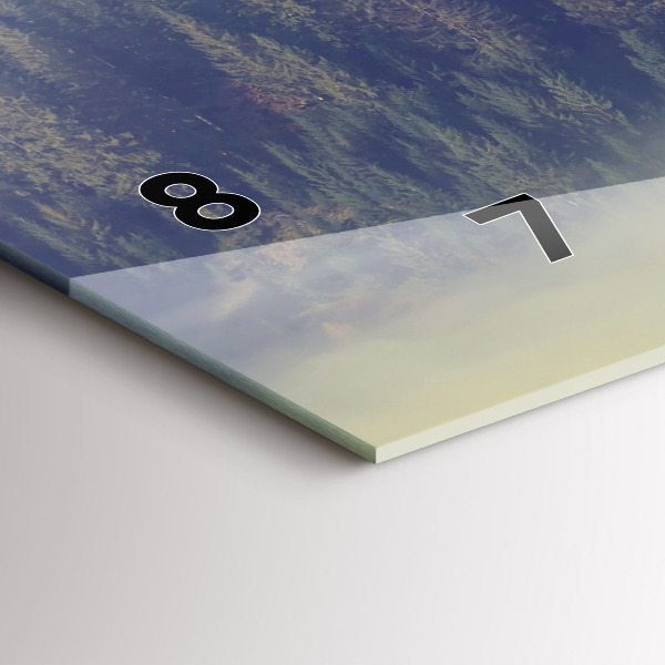 Vízszintes üvegóra Ködös erdei sas