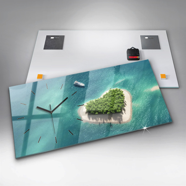 Vízszintes üvegóra Szív-sziget