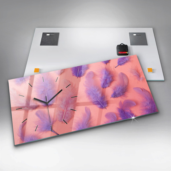 Vízszintes üvegóra Színes tollak