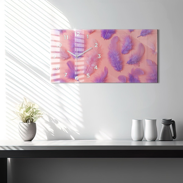 Vízszintes üvegóra Színes tollak