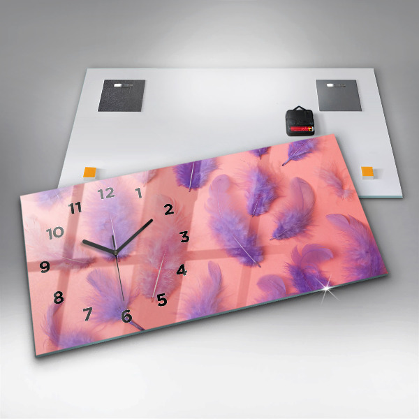 Vízszintes üvegóra Színes tollak