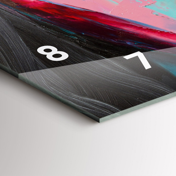 Vízszintes üvegóra Színes női arc