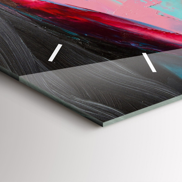 Vízszintes üvegóra Színes női arc