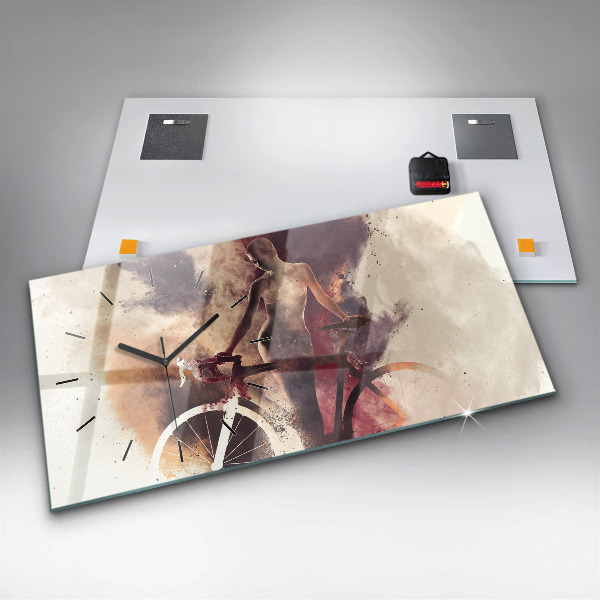 Vízszintes üvegóra Nő és a kerékpár