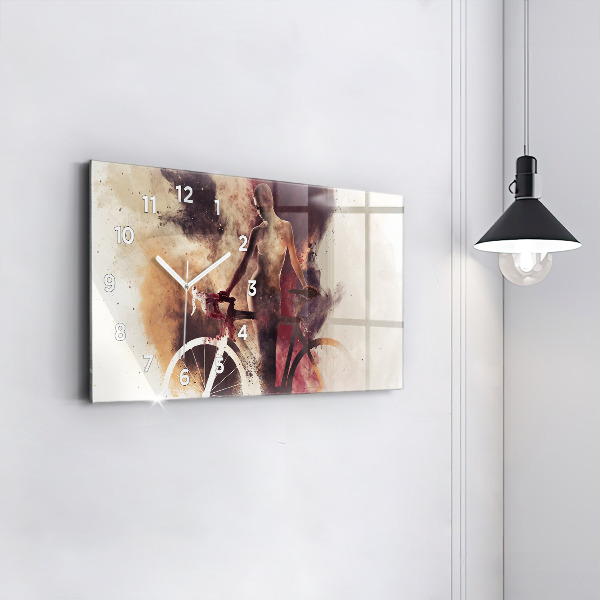 Vízszintes üvegóra Nő és a kerékpár