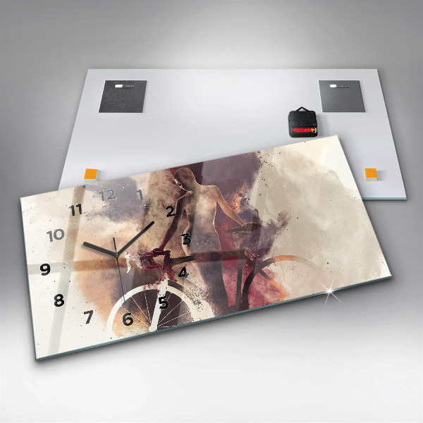 Vízszintes üvegóra Nő és a kerékpár