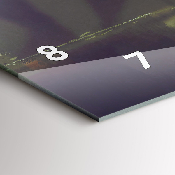 Vízszintes üvegóra Emberek esernyővel