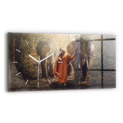 Vízszintes üvegóra Szerzetes vezető elefánt