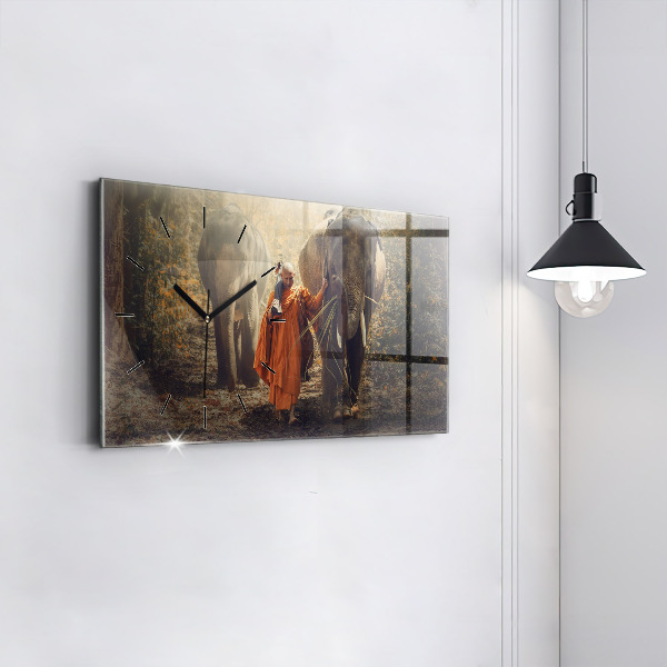 Vízszintes üvegóra Szerzetes vezető elefánt