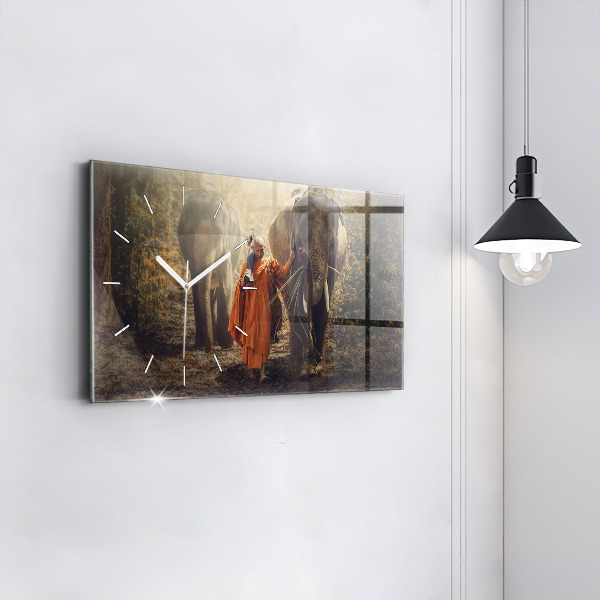 Vízszintes üvegóra Szerzetes vezető elefánt