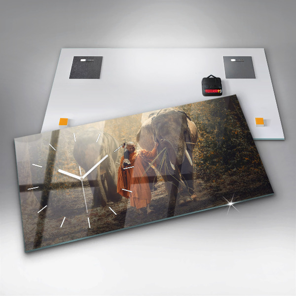 Vízszintes üvegóra Szerzetes vezető elefánt