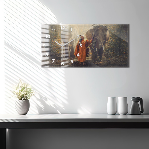 Vízszintes üvegóra Szerzetes vezető elefánt
