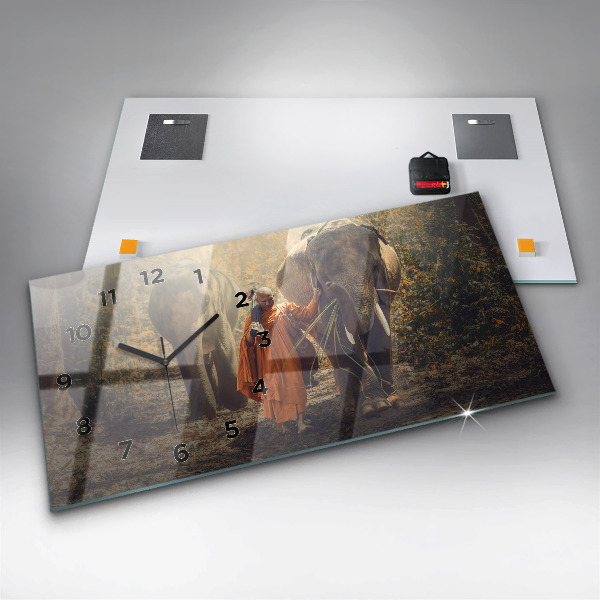 Vízszintes üvegóra Szerzetes vezető elefánt