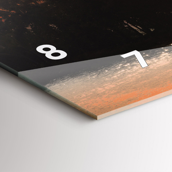 Vízszintes üvegóra Naplemente pálmafák ünnepek