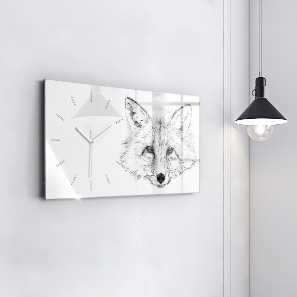 Vízszintes üvegóra Vektoros rókafej