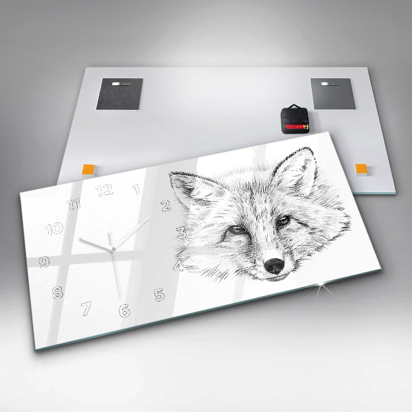 Vízszintes üvegóra Vektoros rókafej