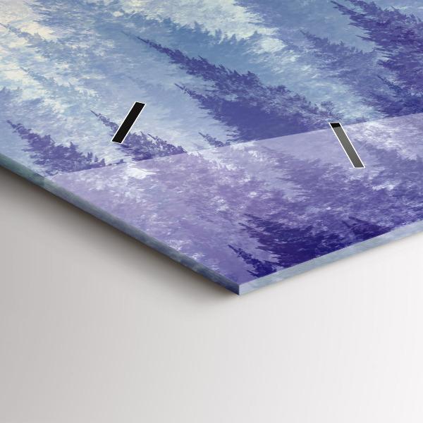 Vízszintes üvegóra Erdő a ködben