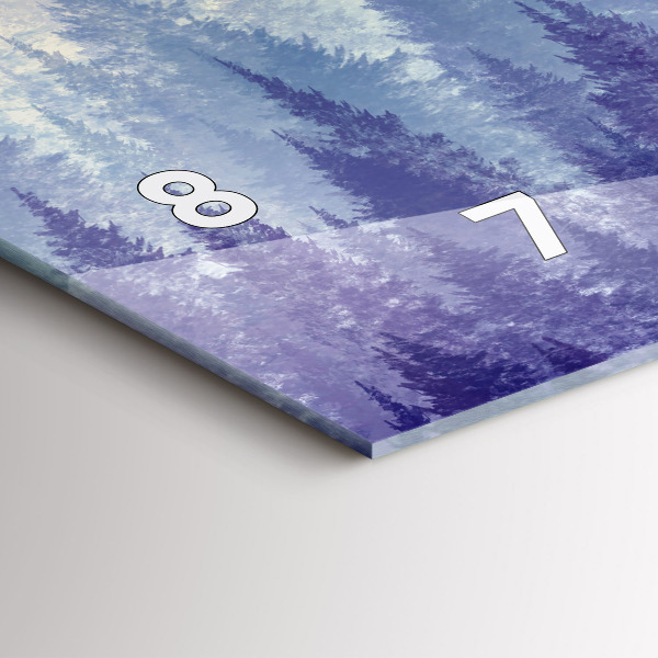 Vízszintes üvegóra Erdő a ködben