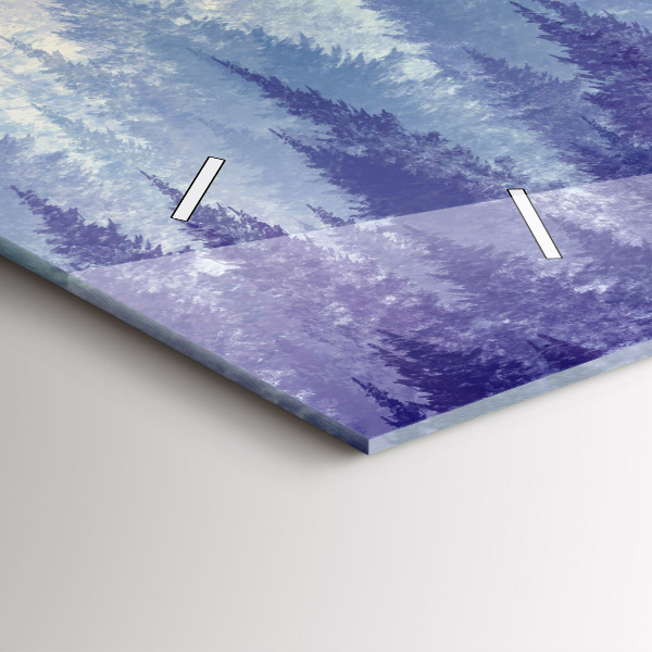 Vízszintes üvegóra Erdő a ködben