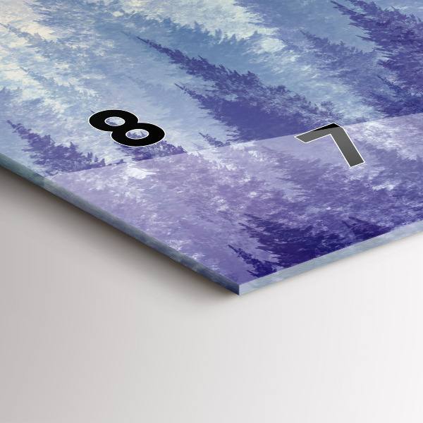 Vízszintes üvegóra Erdő a ködben