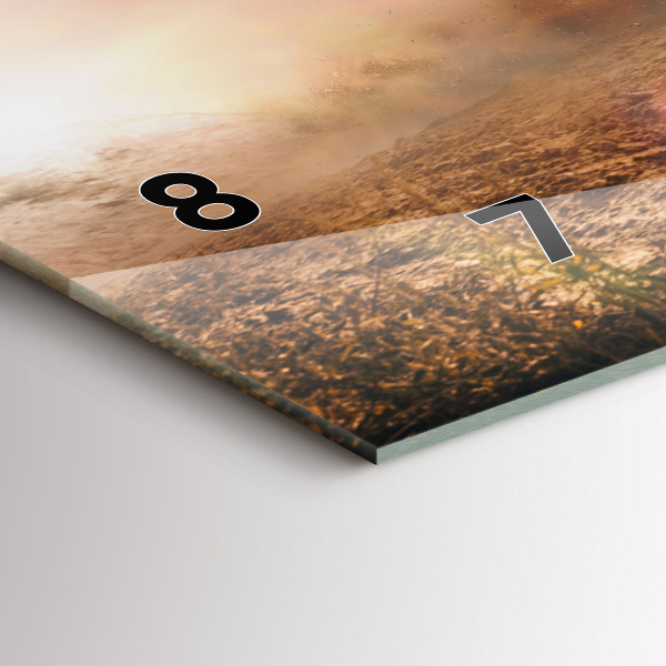 Vízszintes üvegóra Ember egy motorkerékpáron