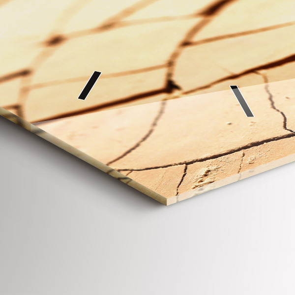 Vízszintes üvegóra Kiszáradt talajban lévő növény