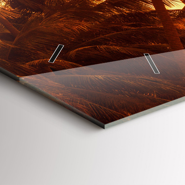 Vízszintes üvegóra Napos pálmafák