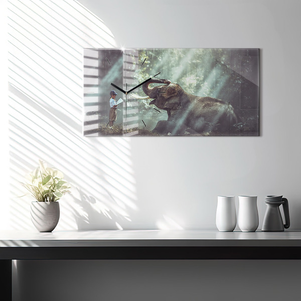 Vízszintes üvegóra Egy fiú könyvet olvas