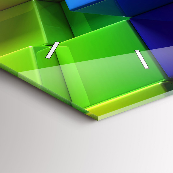 Vízszintes üvegóra Színes kockák