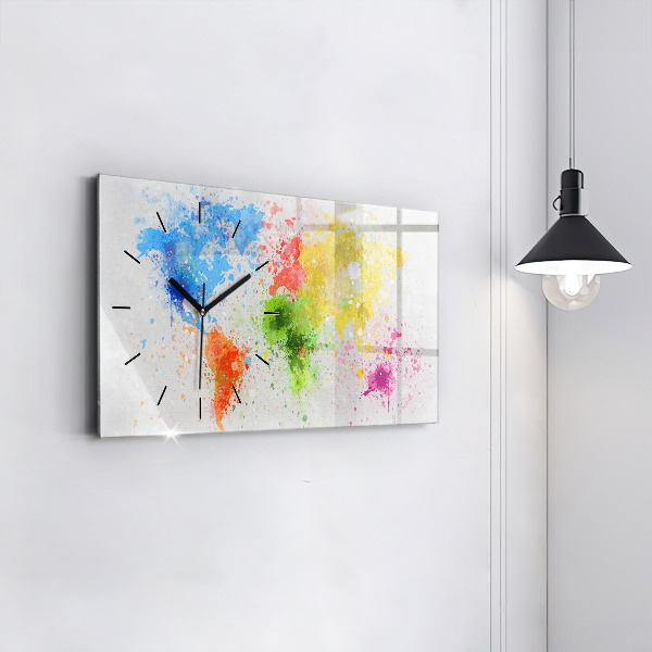 Vízszintes üvegóra Világtérkép papíron