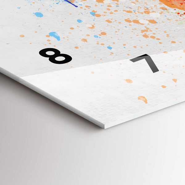 Vízszintes üvegóra Világtérkép papíron