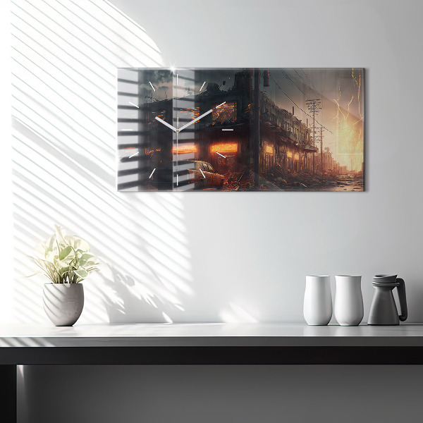 Vízszintes üvegóra Apokaliptikus épület