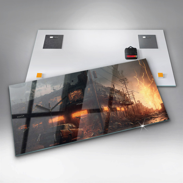 Vízszintes üvegóra Apokaliptikus épület