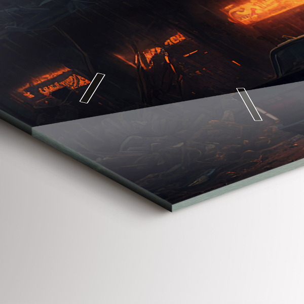 Vízszintes üvegóra Apokaliptikus épület